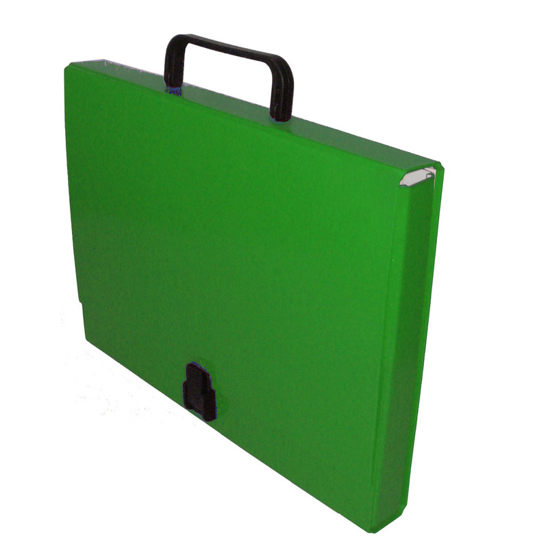 Портфель на клямці ITEM, 40 мм, А4, PP-покриття, зелений